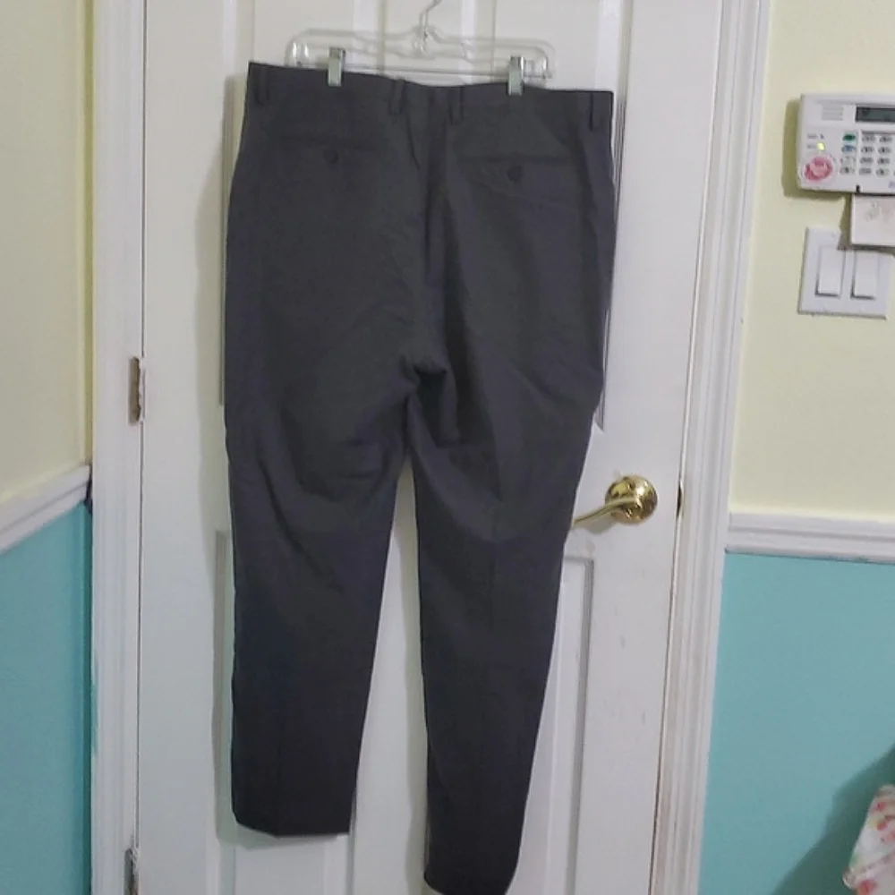 Banana Republic Slim Fit Tollegno Charcoal Office Event Wool Blend Pants 38 X 32